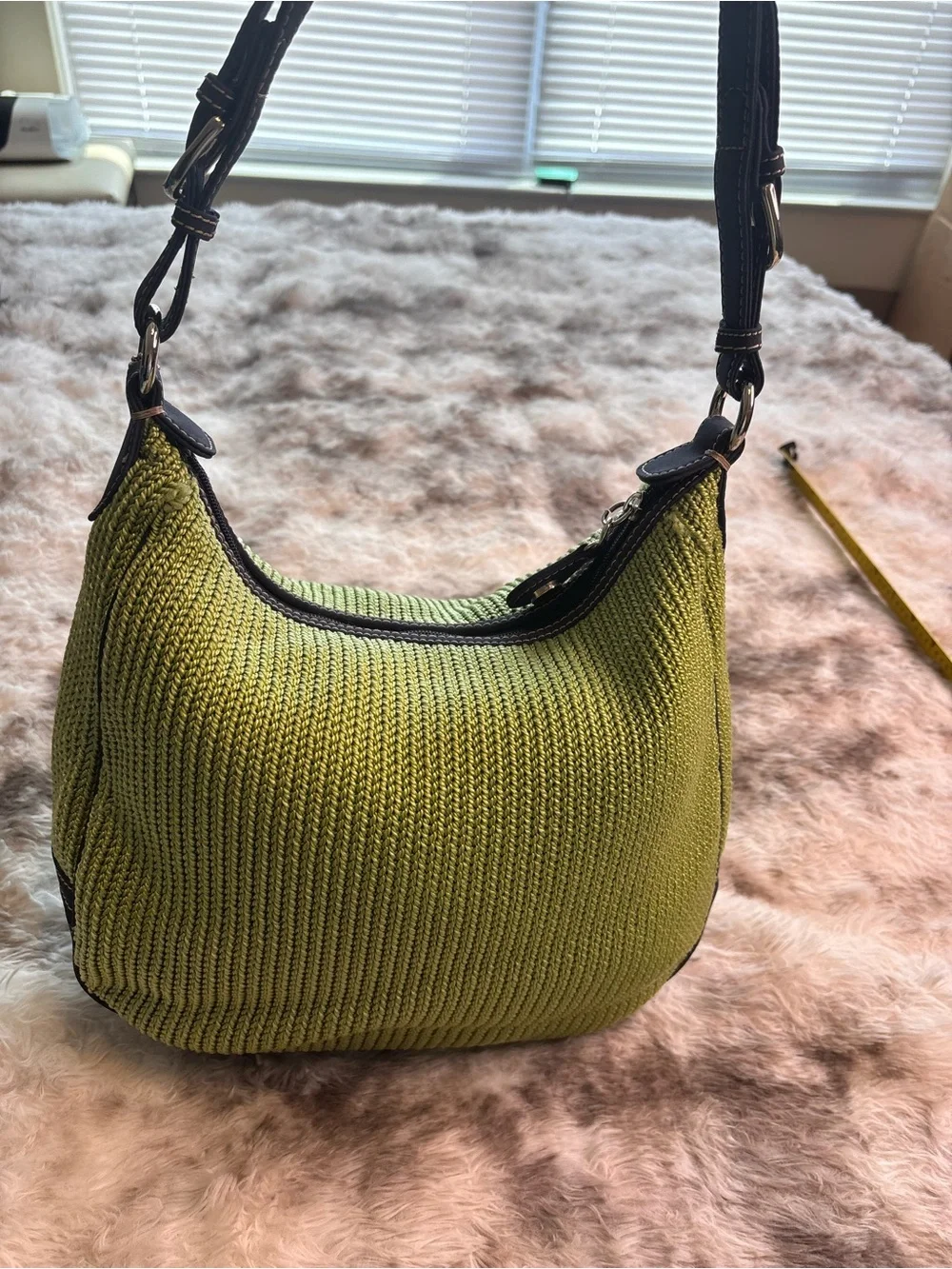 The Sak Green and Yellow Printed Interior Hobo